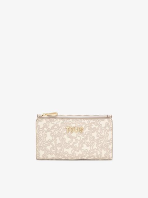 TOUS Beige Wallet Kaos Mini Lines