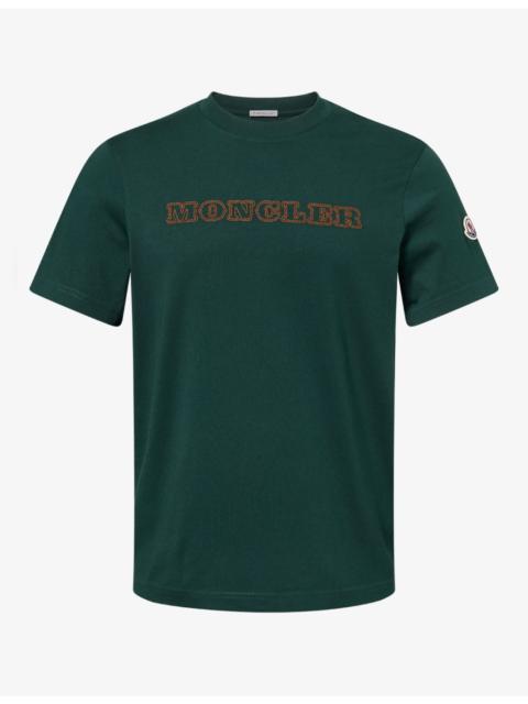 Moncler Brand-Embroidered Cotton T-Shirt