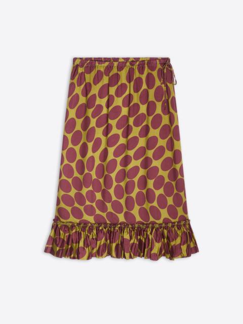 Dries Van Noten PRINTED RUFFLED SKIRT
