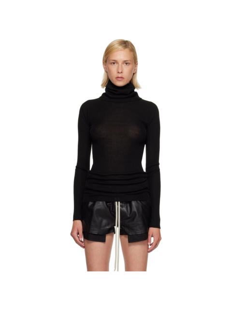 Rick Owens Black Tower LS Tube Turtleneck