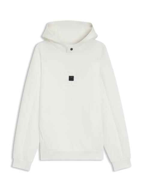 HUGO INTERLOCK HOODIE WITH STACKED LOGOS