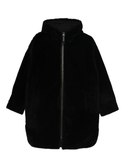 Yves Salomon hooded zip-fastening coat