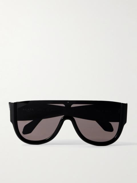 Alaïa Mask Large D-frame Acetate Sunglasses