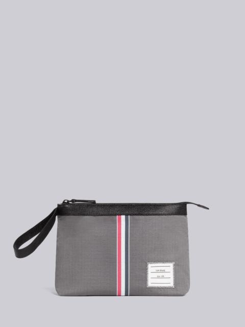 Thom Browne Ripstop Stripe Wristlet Zip Pouch