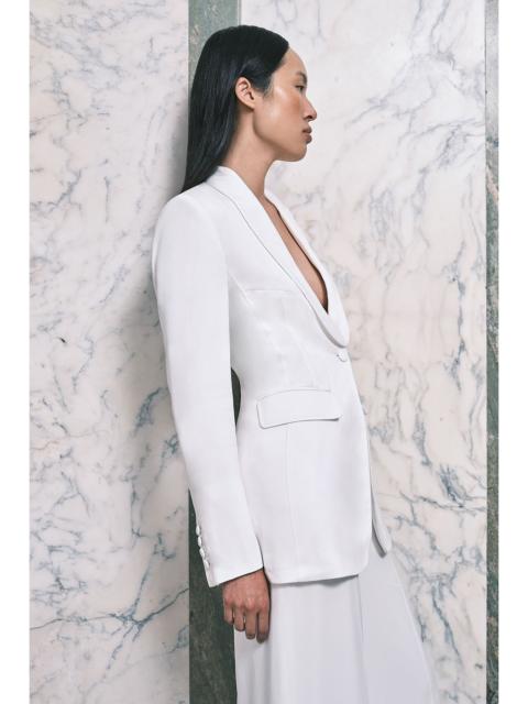 KAREN MILLEN Petite Structured Satin Tailored Blazer