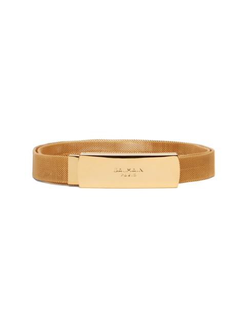 Balmain Gold Braided Brass Belt