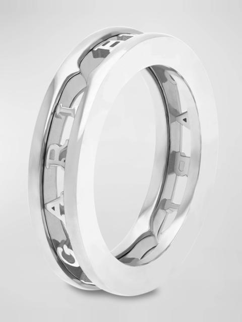 BVLGARI B.Zero1 White Gold 1-Band Logo Ring, EU 62 / US 10