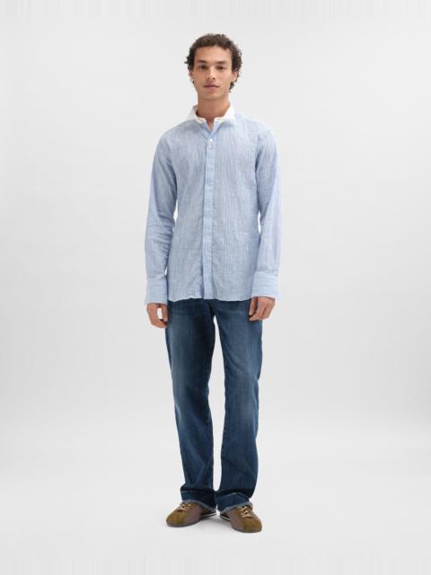 WALES BONNER Tone Dress Shirt Blue