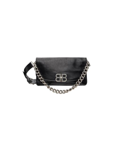 BALENCIAGA Black Medium BB Soft Flap Bag