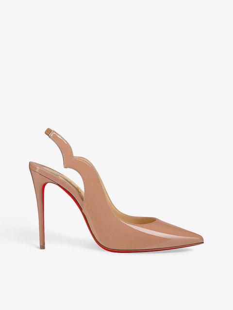 Hot chick 100 patent-leather slingback courts