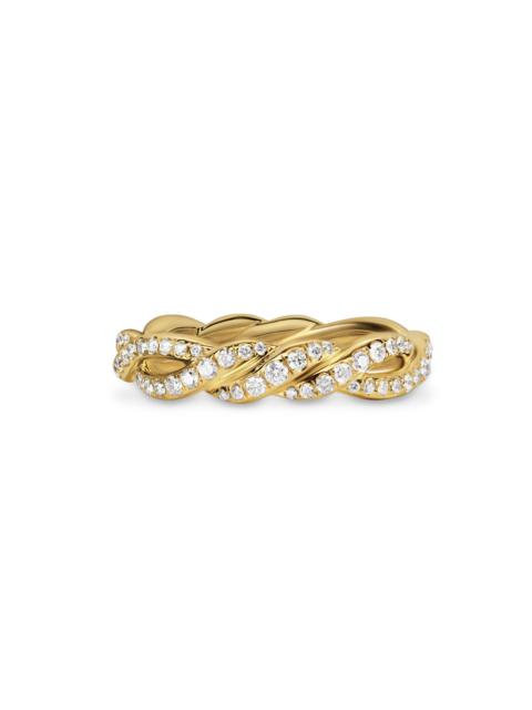 DAVID YURMAN Women's Wisteria Band Ring in 18K Yellow Gold - Diamond