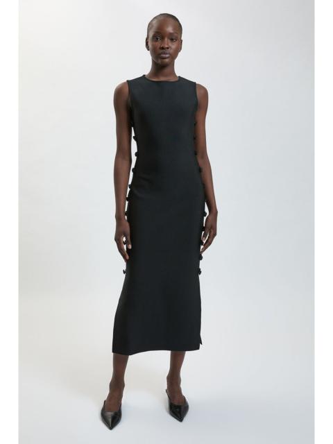 KAREN MILLEN Petite Military Button Detail Bandage Maxi Dress