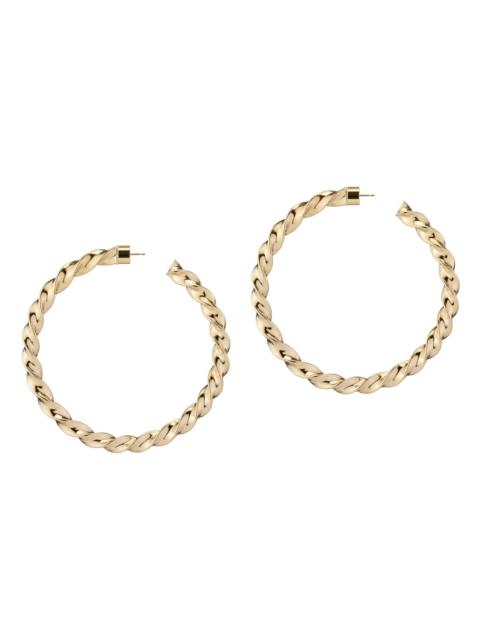 JENNIFER FISHER Women's Karla 10K-Gold-Plated Twisted Hoop Earrings - Yellow Gold