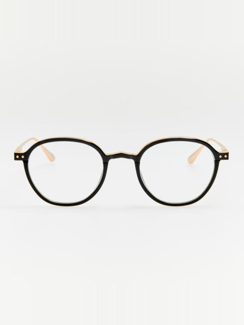 LINDA FARROW Devon Optical in 22K Gold and Black