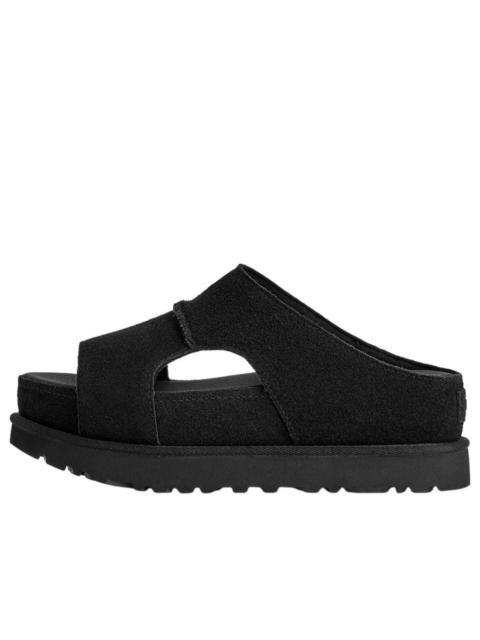 UGG (WMNS) UGG Goldenstar Hi Cutout Slide Platform 'Black' 1175132-BLK