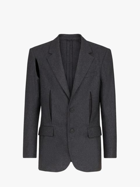FENDI Gray wool blazer