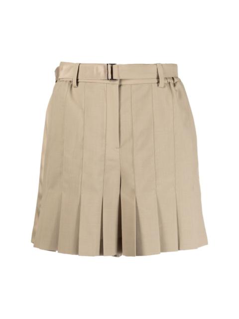pleated wide-leg tailored shorts