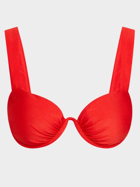 SIMKHAI Anniston Ruched Bikini Top