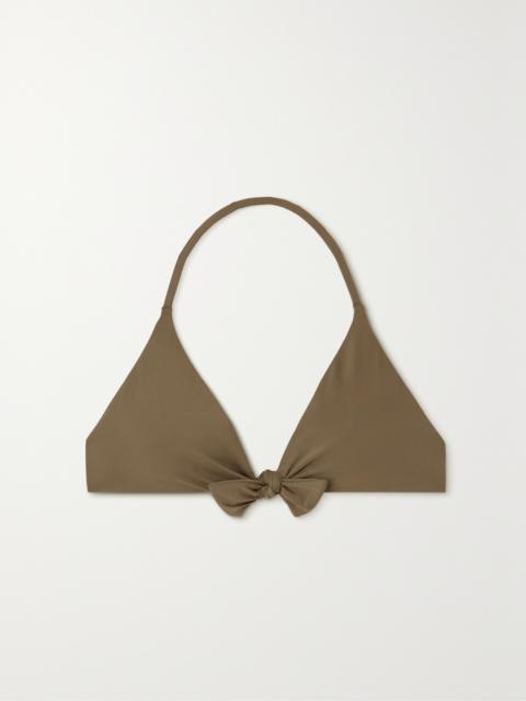 Loro Piana Bow-detailed Halterneck Bikini Top