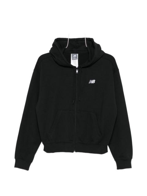 New Balance logo-zipped hoodie
