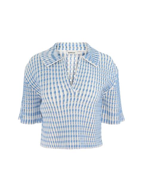 Adley cropped polo top