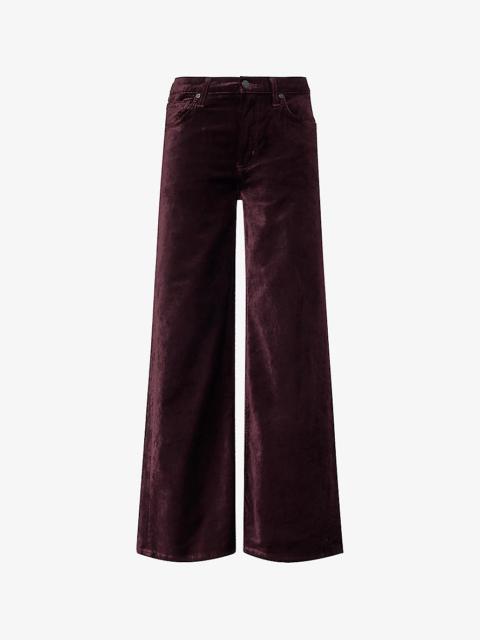 Citizens of Humanity Loli Baggy wide-leg mid-rise velvet trousers