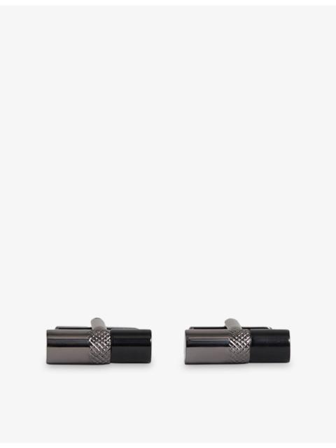 REISS Dexter Onyx Barrel Cufflinks