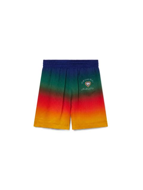 CASABLANCA Peace Gradient Silk Shorts