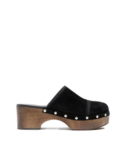 Cinq à Sept 60mm Saige studded clogs