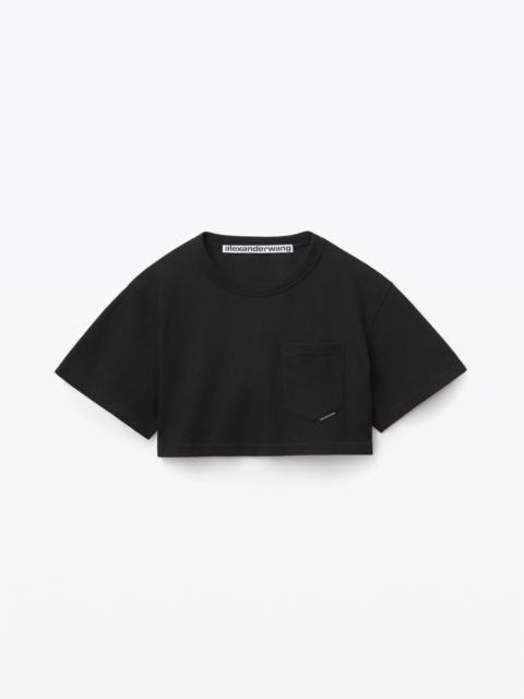 Alexander Wang CROPPED POCKET TEE IN HIGH TWIST JERSEY