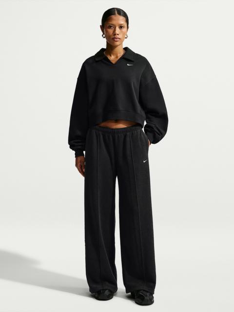 Nike Nike Studio Fleece Medium-Weight Plush Women's Mid-Rise Wide-Leg Pants