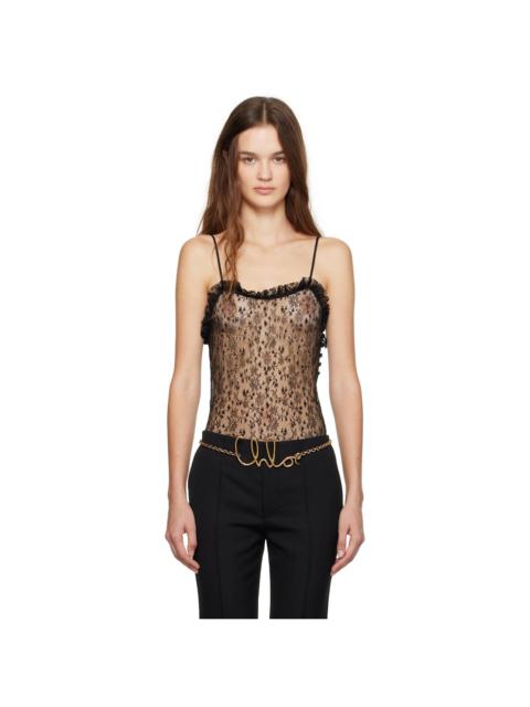 Chloé Black Floral Lace Camisole
