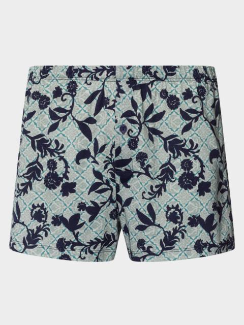 HANRO Men's Cotton Sporty Damask Boxer Shorts
