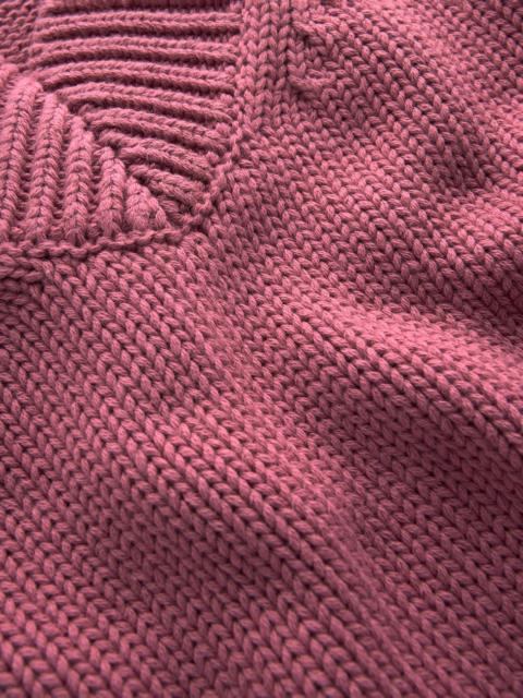 BODEN Lucy Cotton V-neck Sweater-Pink Heather