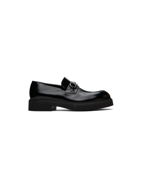 FERRAGAMO Black Gancini Loafers