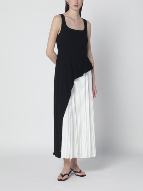 SIMKHAI Zayla black and white pleated dress
