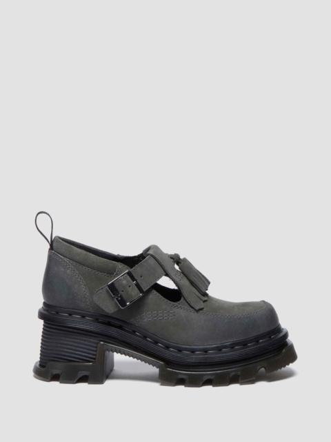 Dr. Martens Corran Waxy Suede Mary Jane Heeled Shoes