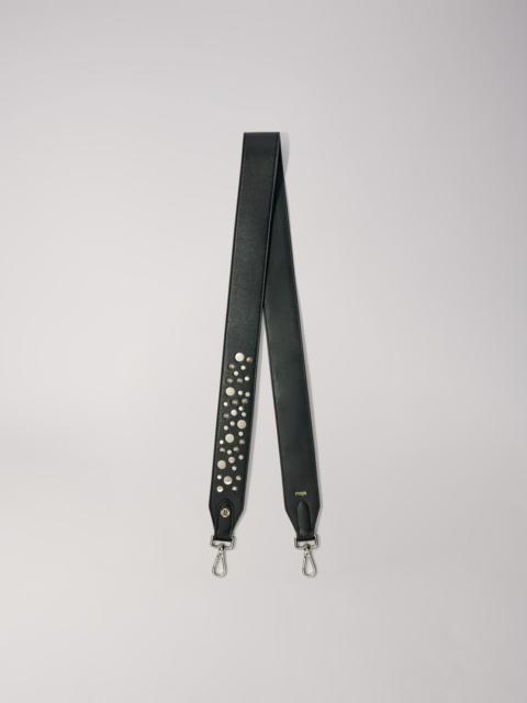 maje Leather shoulder strap