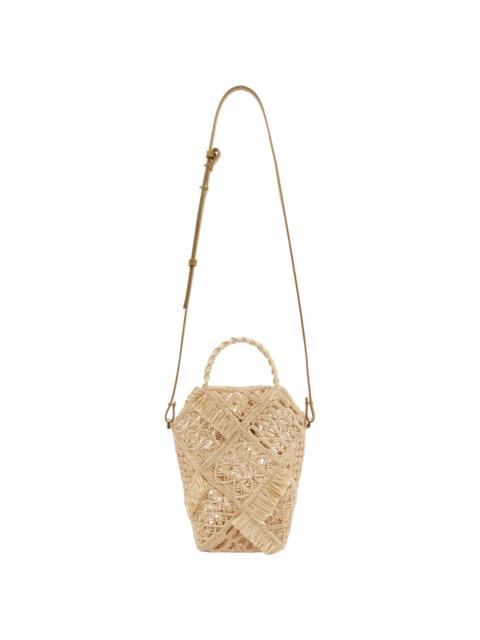ALÉMAIS Raffia Macrame Bucket Bag
