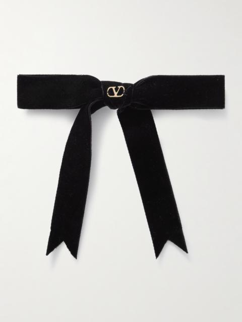 Valentino Silk-velvet Bow Hair Clip