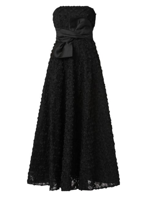 Shoshanna Women's India Lace Strapless Tea-Length Dress - Jet