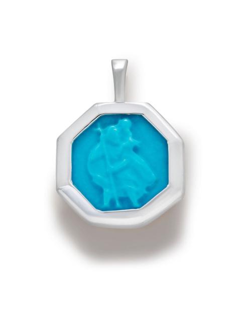 MONICA VINADER St Christopher turquoise pendant charm