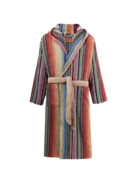 Archie zigzag pattern hooded robe