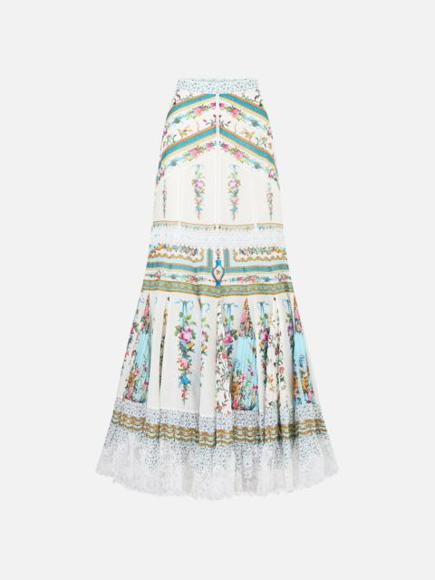 CAMILLA FLARED MAXI SKIRT WITH GODETS