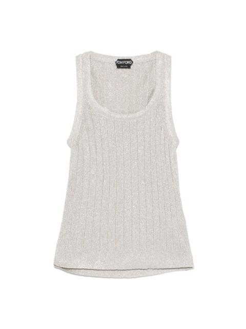 lurex ribbed tank top