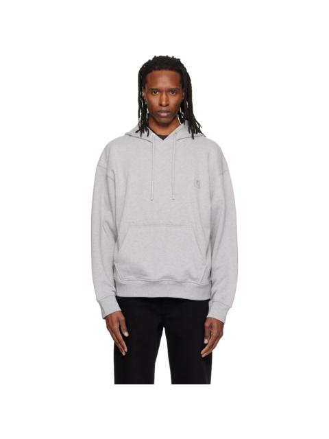 Wooyoungmi Gray Flower Back Logo Hoodie