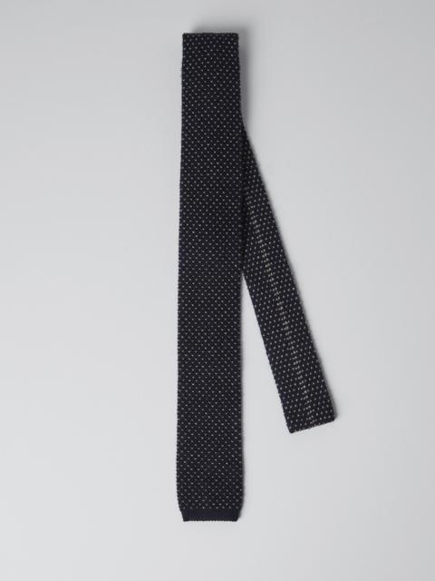 Brunello Cucinelli Cashmere knitted tie with jacquard pattern