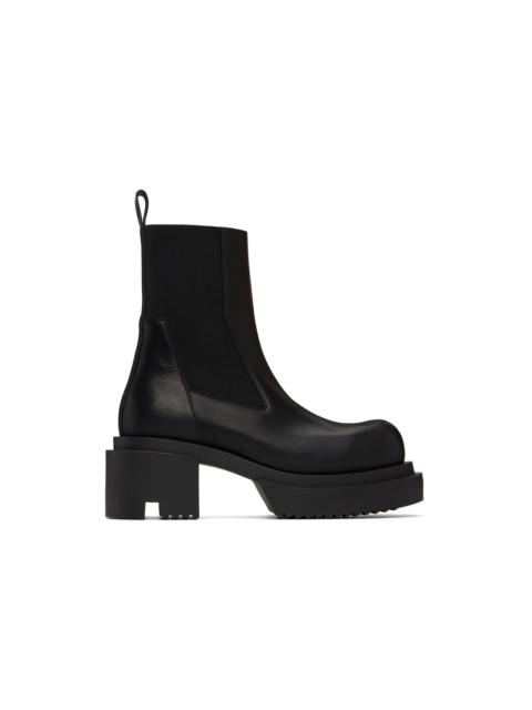 Rick Owens Black Porterville Beatle Bogun Chelsea Boots