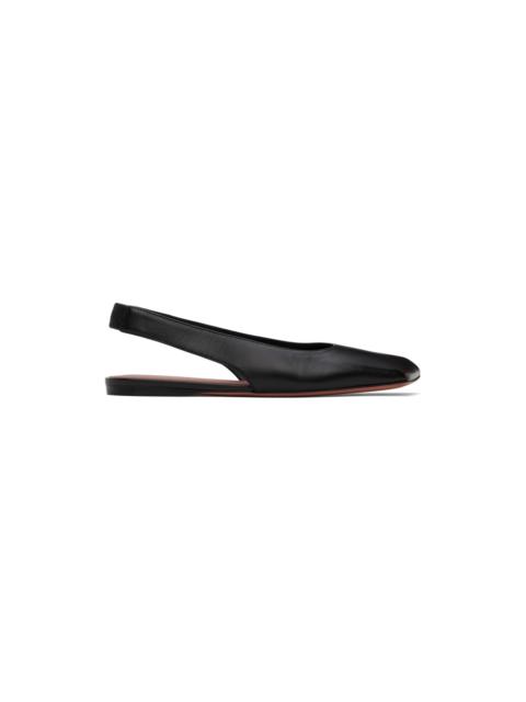 Amina Muaddi Black Ane Ballerina Flats