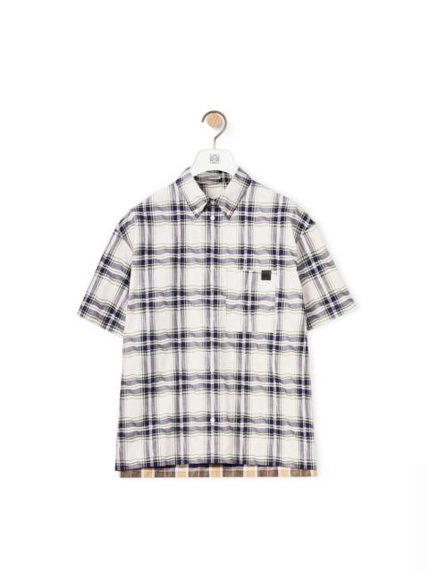 Loewe Short sleeve patchwork shirt in cotton